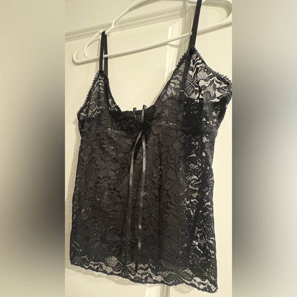 Stylish Lace Black Camisole Top